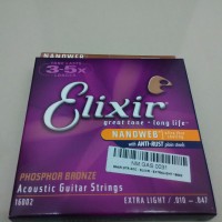 Jual Senar Gitar Akustik 010 Phospor Elixir 16002 Original Murah