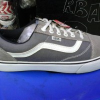 sepatu vans oldscool murah warna abu putih + box