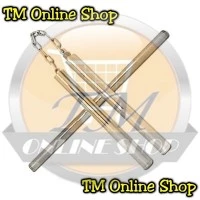 Double Stick Nunchaku Bruce Lee + Tongkat Baton Sambung Stainless Steel / Besi Baja