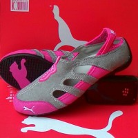 Jual Sepatu Puma Wanita / Flat Puma Balerina Abu/Pink Murah