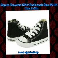 SEPATU CONVERSE KIDS/ANAK-ANAK WARNA HITAM MODEL TINGGI
