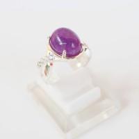 Cincin Batu Kecubung / Amethys Perak Silver Malaysia