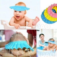 Jual Topi keramas anak kancing baby kids shower hat cap mata shampoo sabun Murah