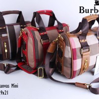 TAS BURBERRY SPEEDY MINI KANVAS SUPER