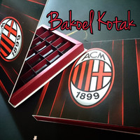 BOX/KOTAK/KEMASAN COKLAT sekat 25 TIM BOLA AC MILAN