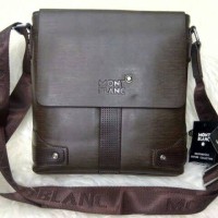 Jual Tas selempang pria/wanita MONTBLANC/ 2muka kulit import super. Murah