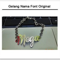Gelang Tangan Ukir Nama Bahan Monel Asli Part4