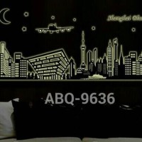 Jual GLOW SHANGHAI BLUES GID - STIKER DINDING / WALL STICKER / WALLSTICKER Murah