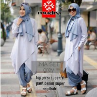 SUPPLIER BAJU HIJAB : IMA SET GREY HQ