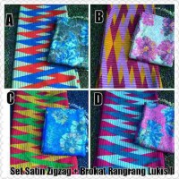 Set kain satin & kebaya rangrang lukis citata