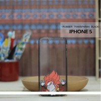 Casing HP Custom Rubber Transparan Black Iphone 5 Super Saiya 4