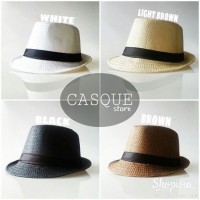 Jual Topi Fedora anyaman polos Murah
