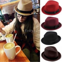 Jual Topi Fedora beludru Warna warni polos Murah