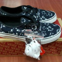 sepatu vans girls authentic floral icc bnib premium