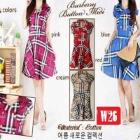 Dress Wanita Baju Wanita Kantoran Busana Wanita Bahan Cotton B**berry