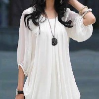 Dress Wanita Baju Wanita Kantoran Busana Wanita Bahan Sifon S - XL