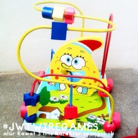 Mainan Kayu Alur Kawat 3 Spongebob (wire game