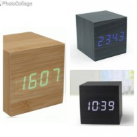 Jual Jam Waker Kayu / LED Digital Wood Clock - JK-808 Murah