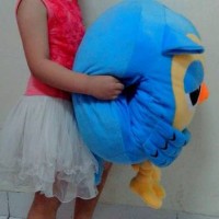 Jual Boneka Owl Roumang Besar biru The Heirs ada saku bisa masuk tangan Murah