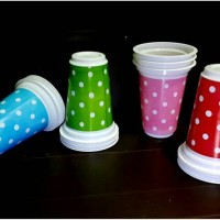 Jual Gelas Plastik Polkadot - isi 25pcs Murah