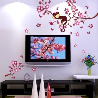 Jual STIKER DINDING / WALL STICKER PEACH MONKEY AY7020 Murah