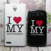 Couple Case on Xiaomi Redmi Note Hardcase White & Samsung S3 Hardcase