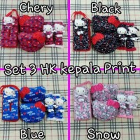 Jual Bantal Mobil 3 in 1 HELLO KITTY Kepala Print Collection Murah