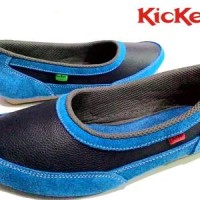 SEPATU KICKERS CASUAL SLIP ON BLUEBLACK