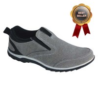 Jual Sepatu Casual Sneaker Slop - Catenzo Suede Gray Murah