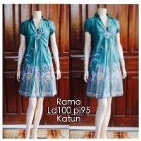 Jual Dress Batik Katun DB 5076 Murah