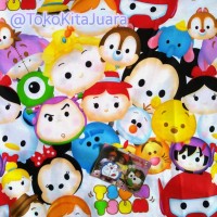 Jual Bahan Kain Sprei Katun Meteran Tsum Disney Lucu Murah