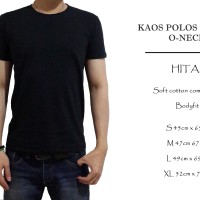 Jual kaos polos bodyfit hitam 0-neck Murah