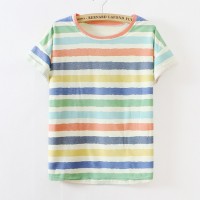 Jual Kaos Wanita Atasan Vintage Shabby Chic Bahan Bagus Blouse PASTEL COLOR Murah