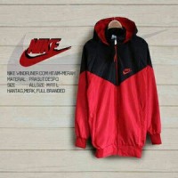 JAKET PARASUT NIKE ADIDAS SPORT HITAM MERAH