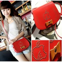 TAS SELEMPANG SLING BAG FASHION CNK ZARA ELLE MANGO MERAH WANITA KULIT