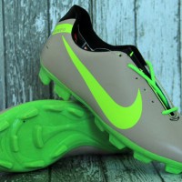 Jual Sepatu Sepak Bola Anak Nike Tiempo SB10 Abu Hijau Murah