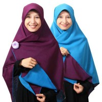 Jual jilbab hijab syar'i kerudung segiempat bolak balik murah grosir Murah