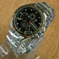 JAM TANGAN COWO RANTAI RIPCURL SILVER BLACK REPLIKA EXPEDITION E-6603