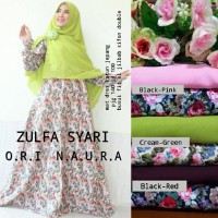zulfa syari ori naura / gamis katun jepang