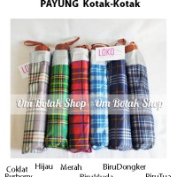 Payung Lipat Kotak Kotak 10 jari. Umbrella Gift Souvenir Burberry