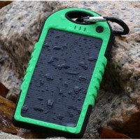 Jual SOLAR WATERPROOF POWER BANK 5000MAH GREEN/BLACK Murah