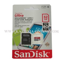 Jual SANDISK ULTRA MICROSDHC 32GB CLASS 10 UP TO 80MB/S Murah