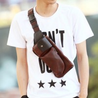Jual TAS GADGET SELEMPANG / BAHU / PINGGANG PRIA KULIT IMPORT Murah
