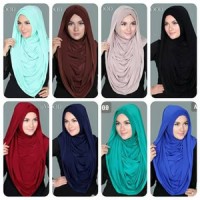 Kerudung bergo Jilbab instan Arabian Hoodie Premium Versi Jumbo