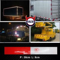 Jual Stiker Safety Reflector Merah Putih - Pantul Cahaya ,Reflektif Warning Murah
