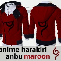 Jual Jaket anime naruto harakiri anbu maroon Murah