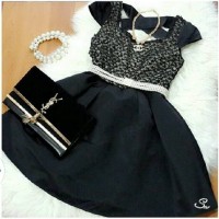 Dress Pesta Premium Butik ITC Mangga Dua Dress Import Baju Lebaran