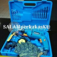 mesin bor set 13 mm m-2130 modern bor kayu besi beton plus accesoriess