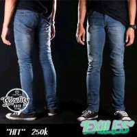 Jual Celana Jeans Denim Hit Pria Slim Fit Regular Skinny Standar Stretch Murah