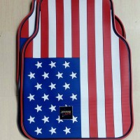 Jual Karpet Mobil Racing Motif Bendera Amerika Murah